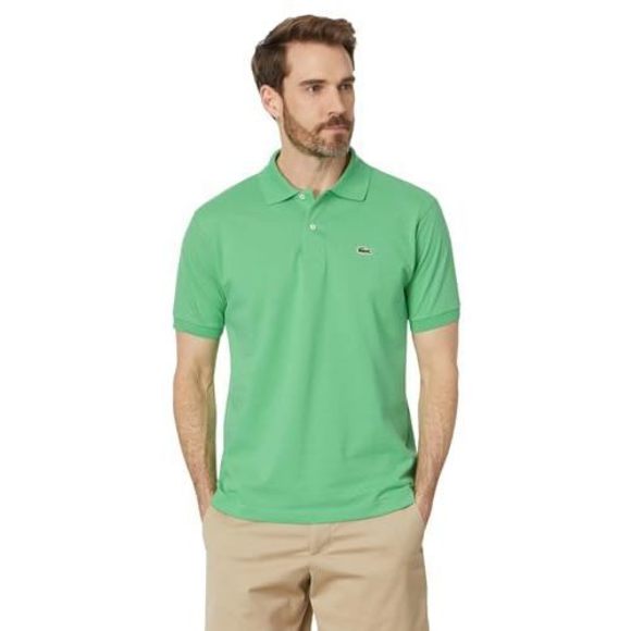 Lacoste Men's Short Sleeved Ribbed Collar Shirt, Peppermint Green, 3X-Large - Picture 1 of 1